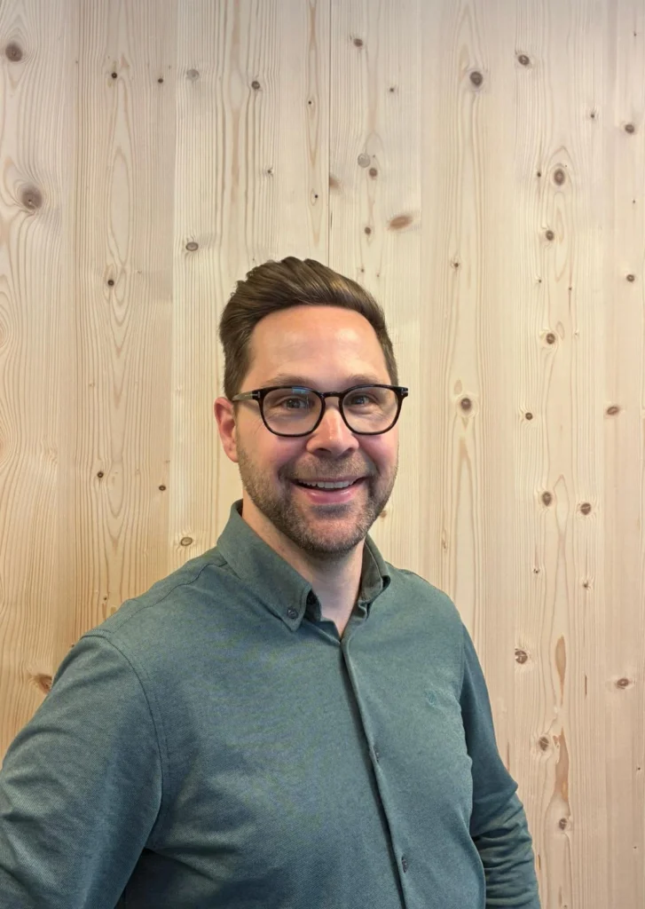 Foto van Marcel Berghout voor een CLT wand
